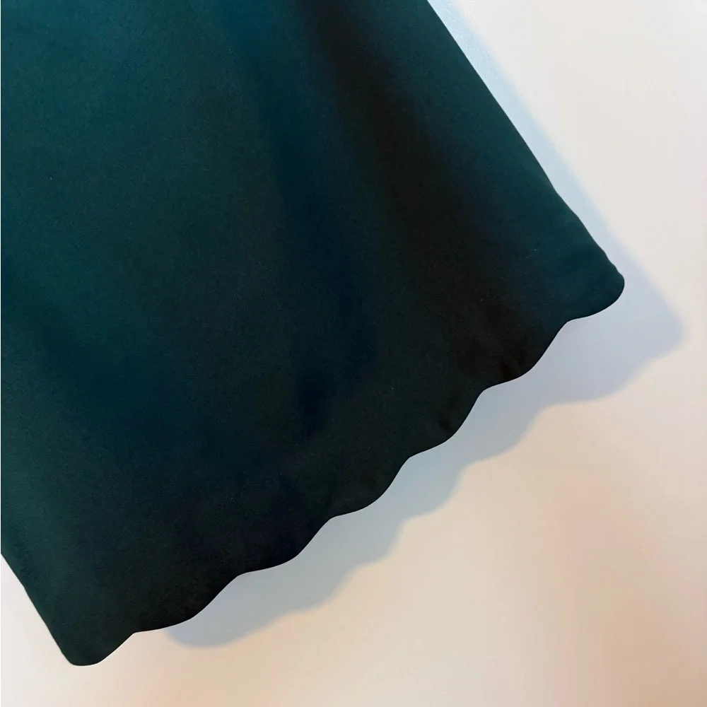J. Crew Scallop Bottom Blouse - Size 00 | Color: Dark Green